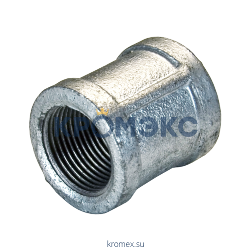 Муфта прямая чугун оц Ду 20 (3/4") ВР Fittex PLUS