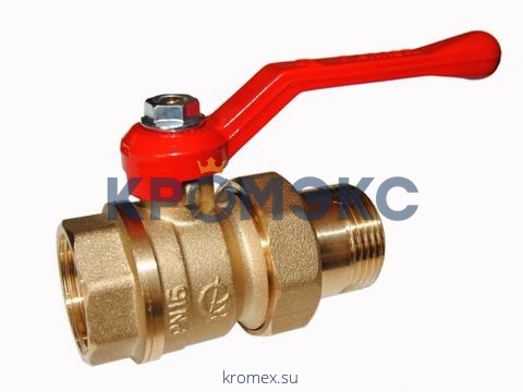 Кран шаровой латунь Стандарт 222 аналог 11б27п1 Ду 25 Ру16 ВР/"американка" полнопроходной рычаг ГАЛЛОП 103158