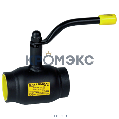 Кран шаровой сталь Ballomax КШТ 60.100 Ду 50 Ру40 ВР BROEN КШТ 60.100.050.А.40