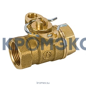 Кран шаровой латунь никель R276B Ду 50 ВР полнопроходной с эл/прив 24В 2/поз Giacomini R276BX028