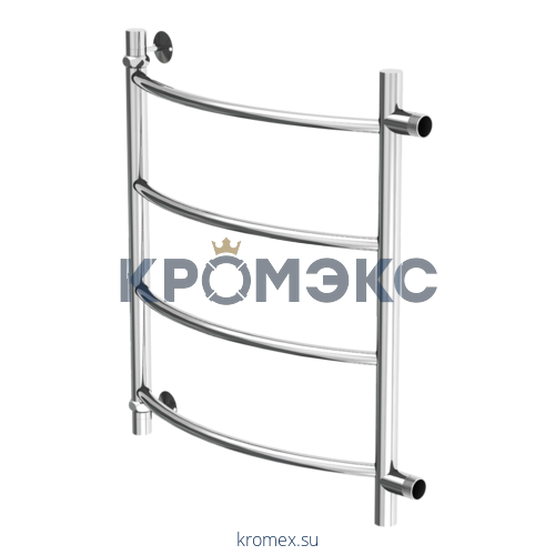 Полотенцесушитель водяной нерж сталь Лесенка Ду 25 (1") НР 500х800мм 6П боковое подключение б/к Уют Элит-Металл ВПБ-23-09