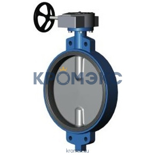 Затвор дисковый поворотный чугун VPE4408-08EP Ду 900 Ру10 межфл с редуктором диск чугун манжета EPDM HT Tecofi VPE4408-08EP0900