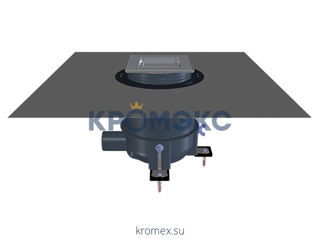 Трап регулируемый горизонтальный Дн 50 с рамкой-вкладышем под плитку 74х74мм с сухим сифоном Primus HL HL 540I