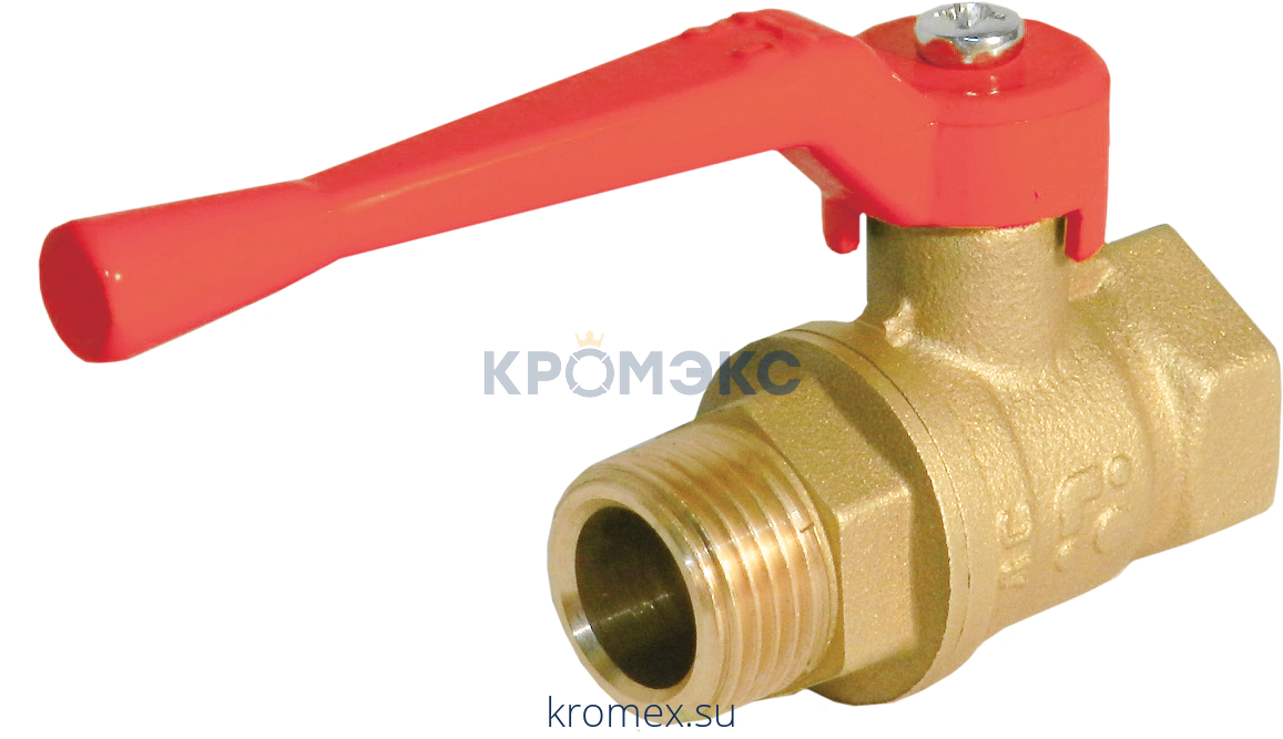 Кран шаровой латунь 11б27п1 А31 Ду 15 Ру25 ВР/НР полнопроходной рычаг БАЗ БАЗ.А31.0.15