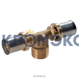 Тройник МП латунь пресс RM153 Дн 16х1/2"х16 НР Giacomini RM153Y033