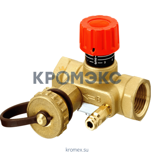 Клапан балансировочный ручной латунь MNT Ду 15 Ру16 ВР Kvs=1.6м3/ч с изм/нип Danfoss 003Z2331