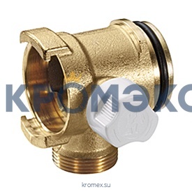 Элемент коллектора модульный R585M DN 25 на 1 вых НР под адаптер с седлом 16мм с регулирующим клапаном Giacomini R585MY105