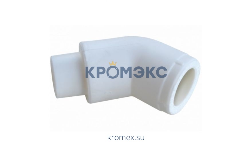 Угольник PP-R белый внутр/наруж пайка Дн 25х45гр Ру25 RTP (РосТурПласт) 14222