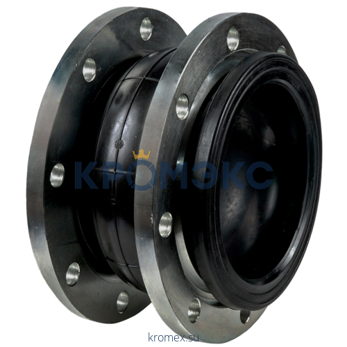 Компенсатор резиновый антивибрационный EPDM DI7240N Ду 250 Ру10 фл L=240мм Tecofi DI7240N-0250 сжатие/растяжение 25/16