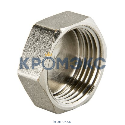 Заглушка латунь никель Ду 25 (1") ВР Китай