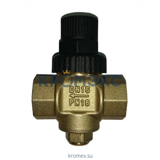 Регулятор давления поршневой латунь РДП 21Б7р Ду 15 Ру16 G1/2" ВР с вых. под маном. Пензапромарматура 02411000