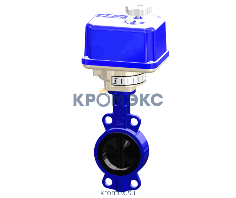 Затвор дисковый поворотный чугун 497B Ду 80 Ру16 межфл с эл/приводом PS AUTOMATION PSR-E50 диск нерж манжета EPDM Zetkama 497B080CG6-PA