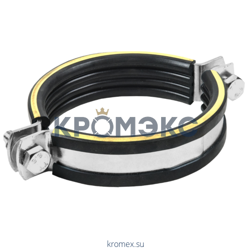 Хомут крепежный сталь оц с резиновой прокладкой SBC (Дн 159-165) М12 б/к Mupro 122052