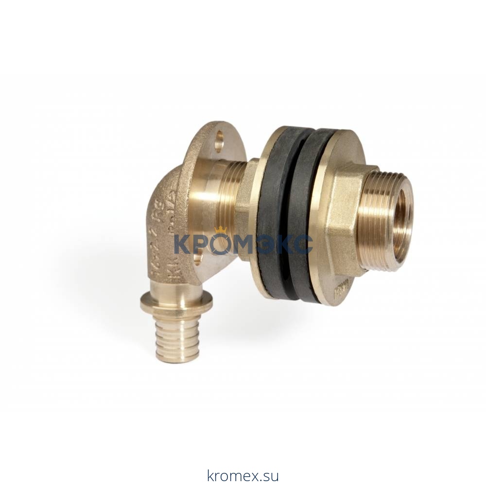 Водорозетка для PE-X бронза RAUTITAN RX Дн 16х1/2"х55 НР для монтажных узлов Rehau 13661211001 (139611)