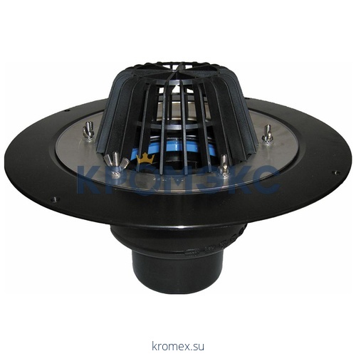 Воронка кровельная PP HL62 с вертикальным выпуском Дн 110 с листвоуловителем, теплоизоляцией, обжимным фланцем HL HL62/1