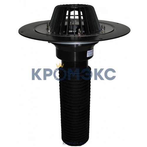 Воронка кровельная PP HL69 с вертикальным выпуском Дн 75 с листвоуловителем, обжимным фланцем HL HL69/7