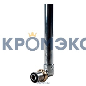 Угольник МП для подключения труб к радиатору латунь пресс RM128 Дн 16х90гр L=150мм Giacomini RM128X014