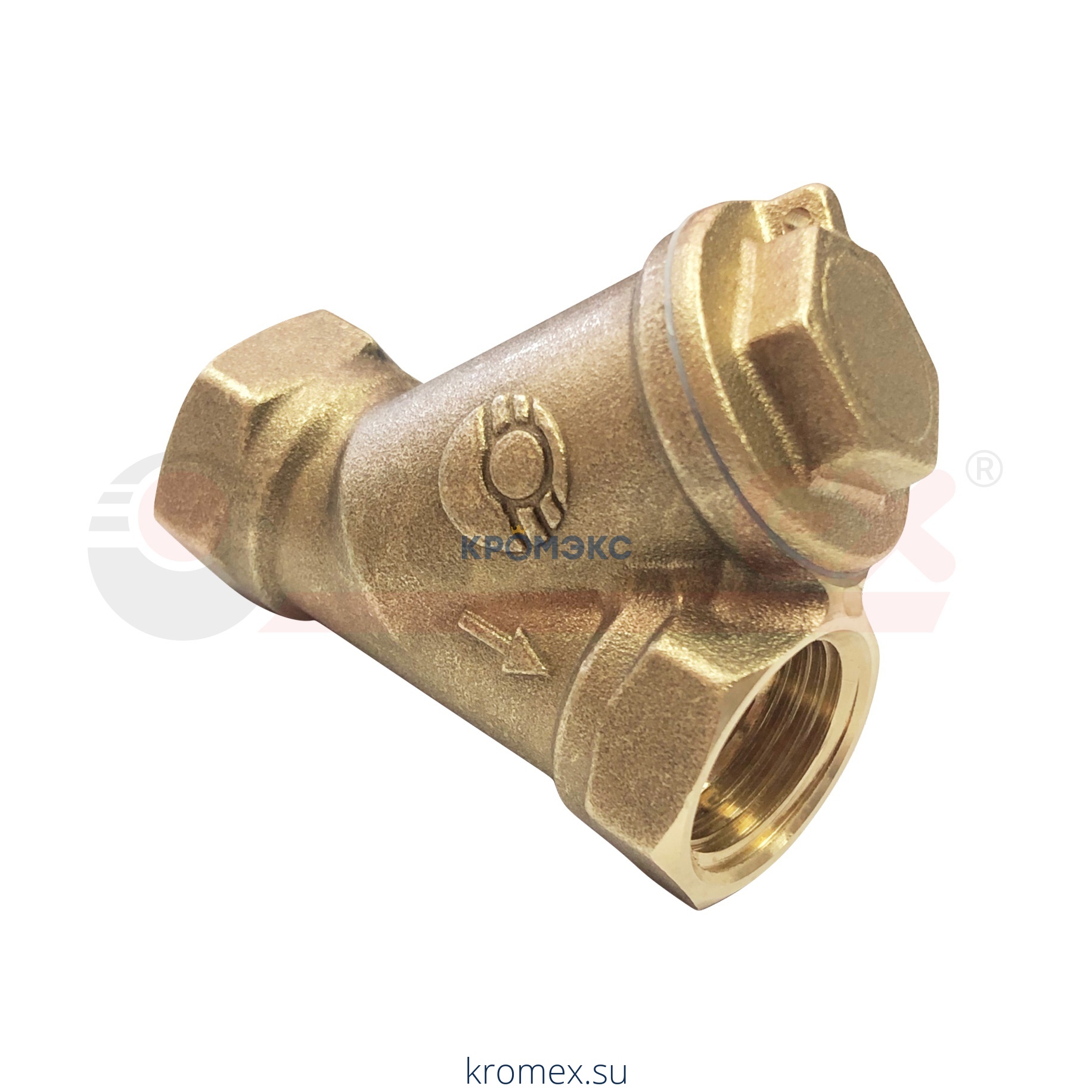 Фильтр сетчатый Y-образный латунь Ду 25 Ру16 Тмакс=150 oC G1" ВР 46Б5фт1 под пломбу VALFEX VF.192.L00.100