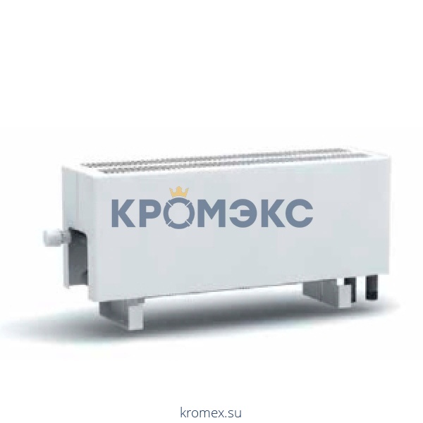 Конвектор напольный концевой КПНК-20 1.14кВт двухтр с т/клапаном (угл) Danfoss 013G2152 ниж/п НР 1/2" прав ТЗПО