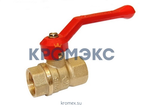 Кран шаровой латунь Стандарт 220 аналог 11б27п1 Ду 40 Ру16 ВР полнопроходной рычаг ГАЛЛОП 103192