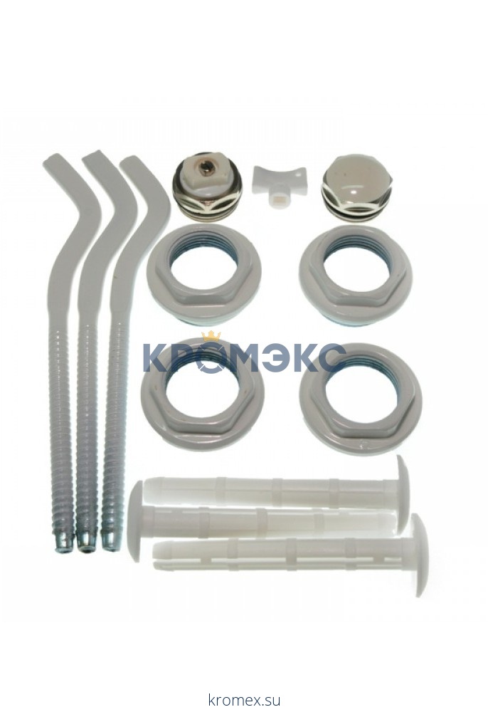 Комплект монтажный 3/4" для алюминиевых и биметаллических радиаторов 13 предметов с 3-мя кронштейнами (в блистере)