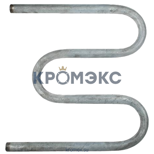 Полотенцесушитель водяной сталь оц М-образный Ду 25 (1") НР 500х500мм боковое подключение б/к КАЗ