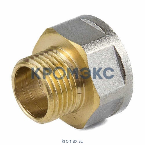 Переход латунь никель реборда Ду 32х20 (1 1/4"х3/4") ВР/НР 9021 ГОСТ 32585-2013 Aquasfera 9021-05