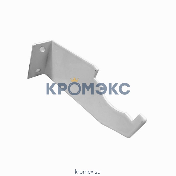 Кронштейн настенный L=90мм стальной для трубчатых радиаторов в/к дюбели и шурупы RAL 9016 (белый) КЗТО КР 2-90