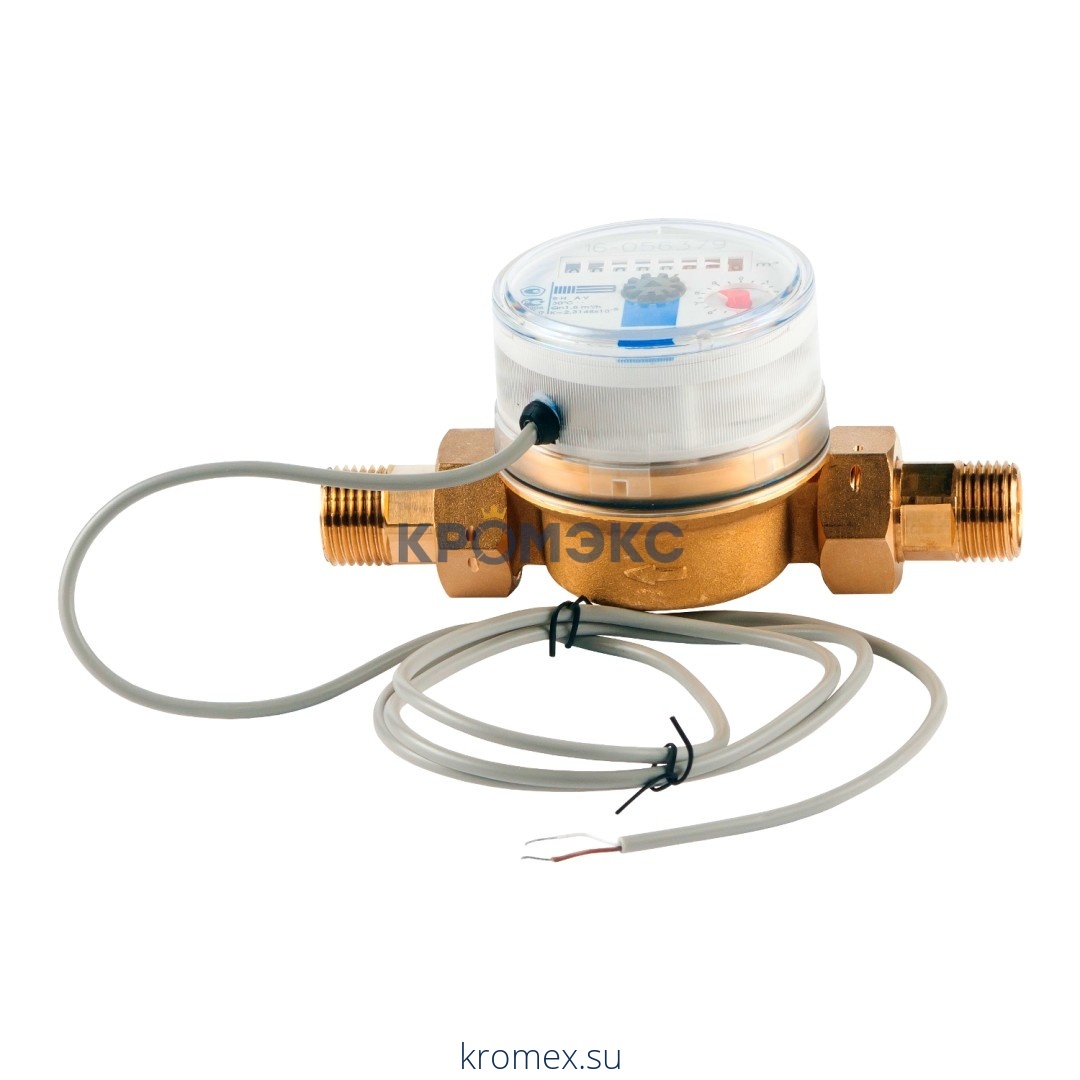 Счётчик х/в крыльчатый одноструйный WFK24 Ду 15 Ру10 30С L=80мм резьба импульсный Б/К Итэлма