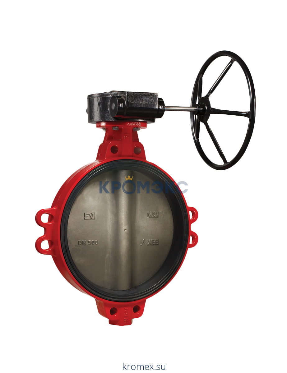 Затвор дисковый поворотный чугун ЗПТЛ Ду 250 Ру16 межфл с редуктором диск нерж манжета EPDM HT FLN(w)-5-250-MDV-НТ Гранвэл BD01M30696