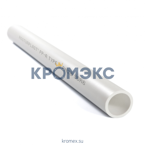 Труба PP-RGF белая арм стекловолокном Дн 63х10,5 Ру25 SDR6 Т<95С L=4м RTP (РосТурПласт) 10356