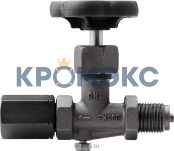 Клапан игольчатый сталь S004.16.100 Ду 15 Ру40 ВР/НР G1/2" с маховиком без фланца Росма 00000003069