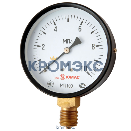 Манометр МП100 радиальный Дк100мм 0-1,6 МПа М20х1,5 НПО ЮМАС