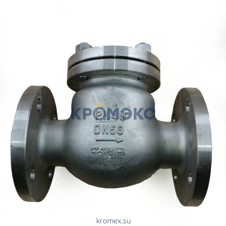 Клапан обратный сталь поворотный 19с53нж Ду 300 Ру40 фл Китай
