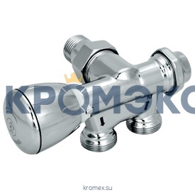 Клапан для бок/п радиатора термостатический T358B с ниж/п труб для двухтр Ду 15 1/2"x16 угловой НР клипс clip-clap Giacomini T358BX021