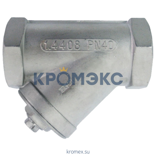 Фильтр сетчатый Y-образный нерж Ду 40 Ру40 Rp1 1/2" ВР Y666 со сливной пробкой Danfoss 149B5277