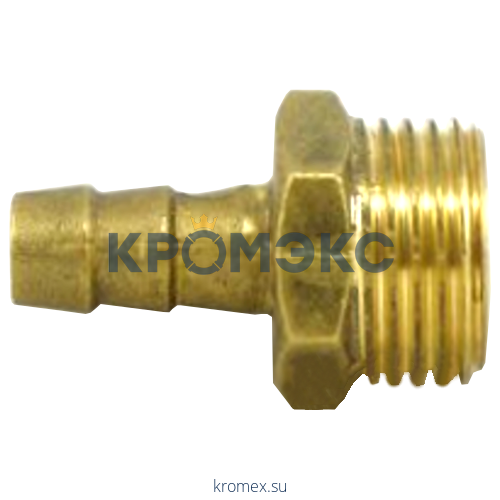 Переходник латунь неразъемный для шланга Дн 10х1/2" НР Цветлит ZW50119