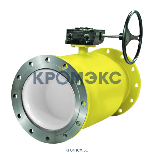 Кран шаровой сталь газ КШ.Ц.Ф.Р Ду 200 Ру16 фл с редуктором LD КШ.Ц.Ф.Р.GAS.200/150.016.Н/П.02