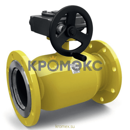 Кран шаровой сталь газ КШ.Ц.Ф.Р Ду 250 Ру16 фл с редуктором полнопроходной LD КШ.Ц.Ф.Р.GAS.250.016.П/П.02