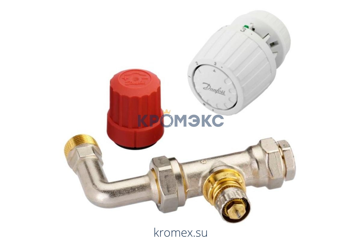 Комплект термостатический RTR-K/RTR 7090 газ/нап для двухтр Ду 15 Ру10 с уплотнительной втулкой и отводом клипс RTR (RA) 5-26oC Danfoss 013G2169