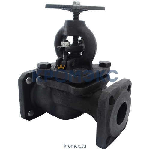 Клапан запорный чугун 15кч16п1 Ду 32 Ру25 Тмакс=225 оС фл Луидор .