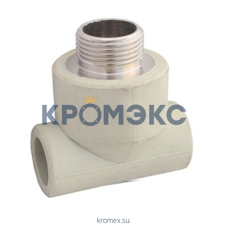 Тройник PP-R комбинированный серый НР Дн 32х3/4" VALFEX 10128132Г