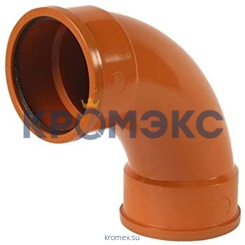 Отвод НПВХ двухраструбный коричневый Дн 110х87гр б/нап радиальный в/к KGBD 2М SW Ostendorf 228085