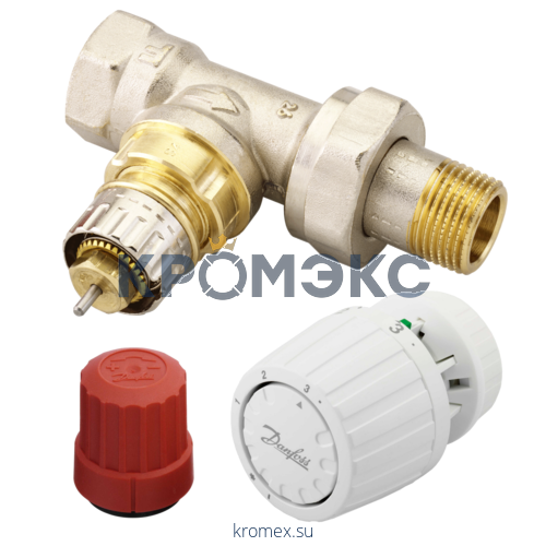 Комплект термостатический RTR-N/RTR 7090 газ/нап для двухтр Ду 15 Ру10 прямой клипс RTR (RA) 5-26oC Danfoss 013G2174