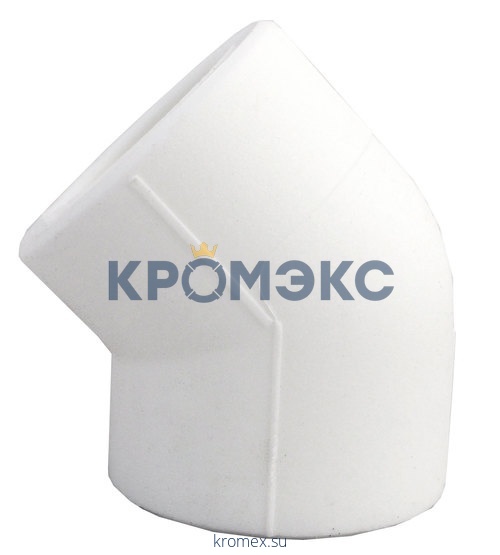 Угольник PP-R белый внутренняя пайка Дн 25х45гр VALFEX 10107025