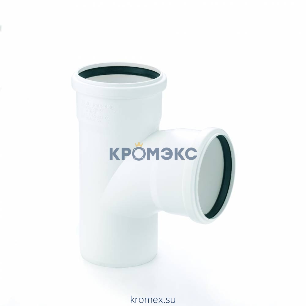 Тройник PP-H бесшумный белый max flow Дн 110х110х87гр б/нап в/к Rehau 11230051001