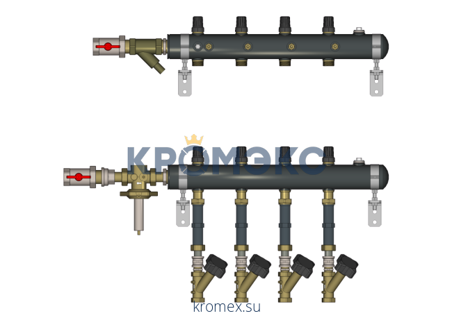Узел распределительный этажный, TDU.5R DN50-3L-32-APT25-MNT15, Ридан 162L2029R