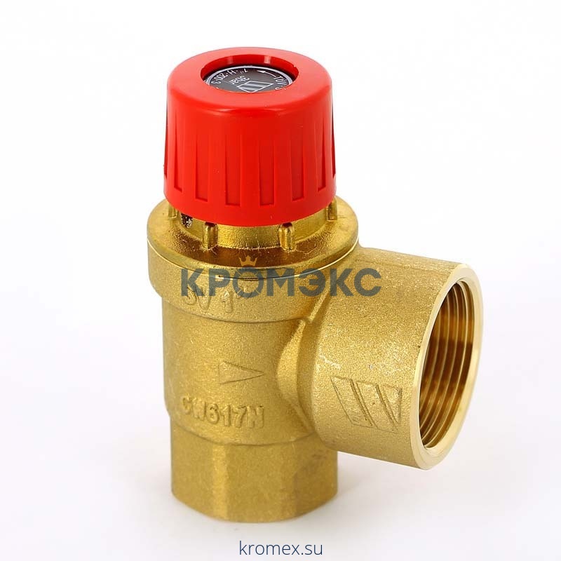 Клапан предохранительный пружинный угловой латунь SVH30 Ду25х32 Ру10 ВР/ВР G1"хG1 1/4" Рср=3бар 110С Watts 10004760