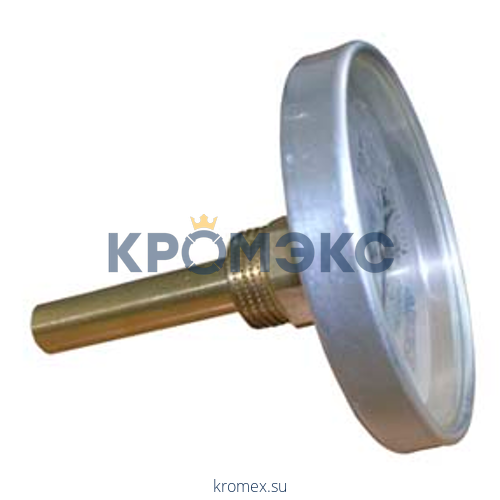 Термометр биметаллический осевой Дк80 L=60мм G1/2" 120С ТБ80 Метер