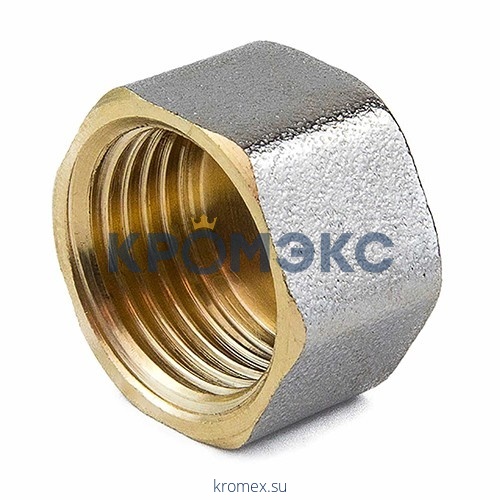 Заглушка латунь никель Ду 32 (1 1/4") ВР 9016 ГОСТ 32585-2013 Aquasfera 9016-04